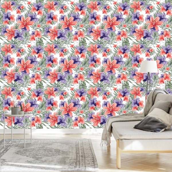 Behang Kleurrijke Lentebloemen - Afbeelding 3