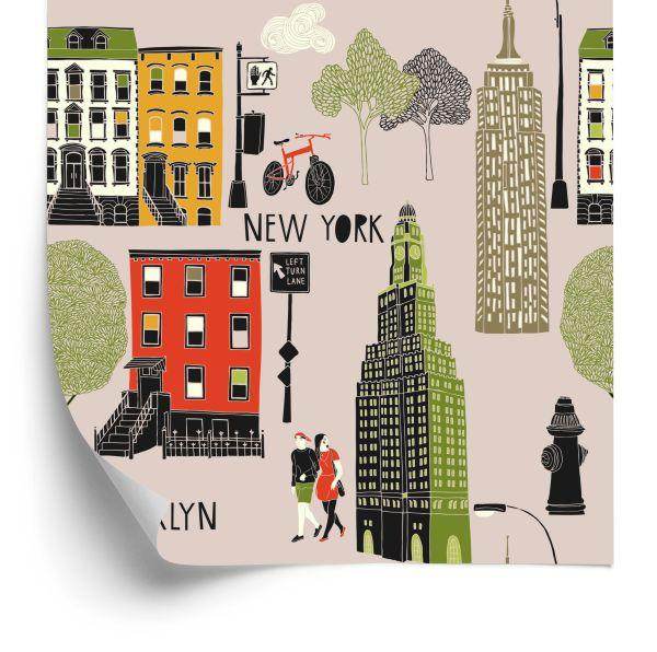 Behang Brooklyn Architectuur