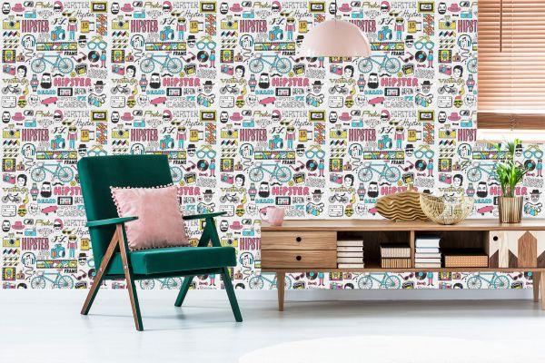 Behang Hipster-Compilatie - Afbeelding 6