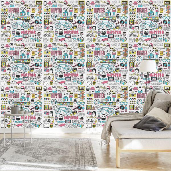 Behang Hipster-Compilatie - Afbeelding 3