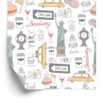 Behang New Yorkse Symbolen