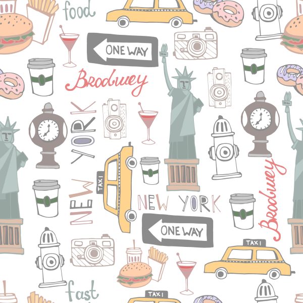 Behang New Yorkse Symbolen - Afbeelding 2
