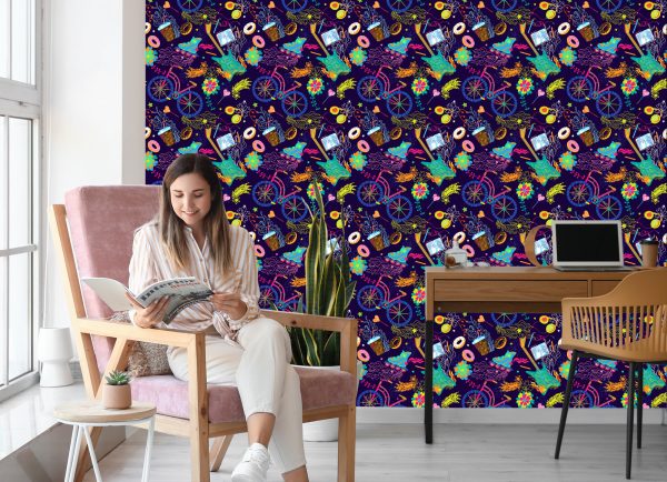 Behang Kleurrijke Jeugdcollage - Afbeelding 7