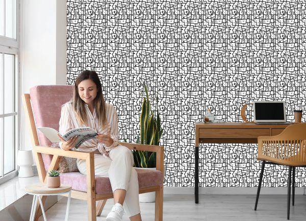 Behang Minimalistisch Stedelijk Patroon - Afbeelding 7