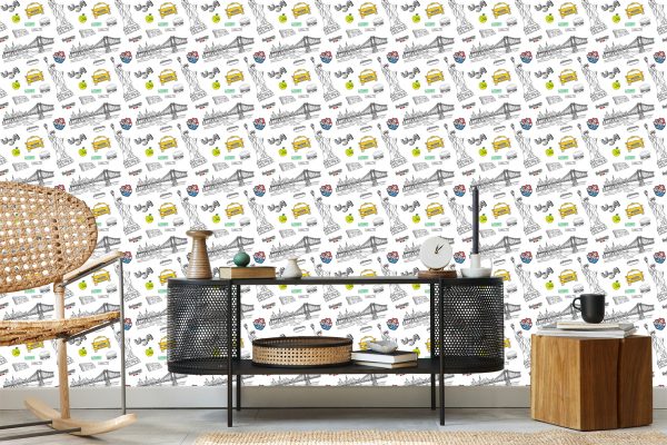 Behang New Yorkse Collage - Afbeelding 5