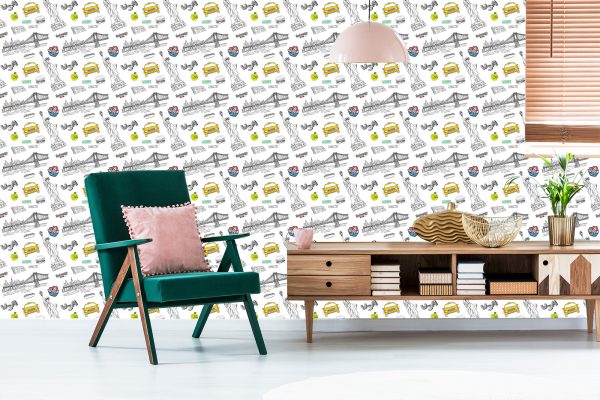 Behang New Yorkse Collage - Afbeelding 6