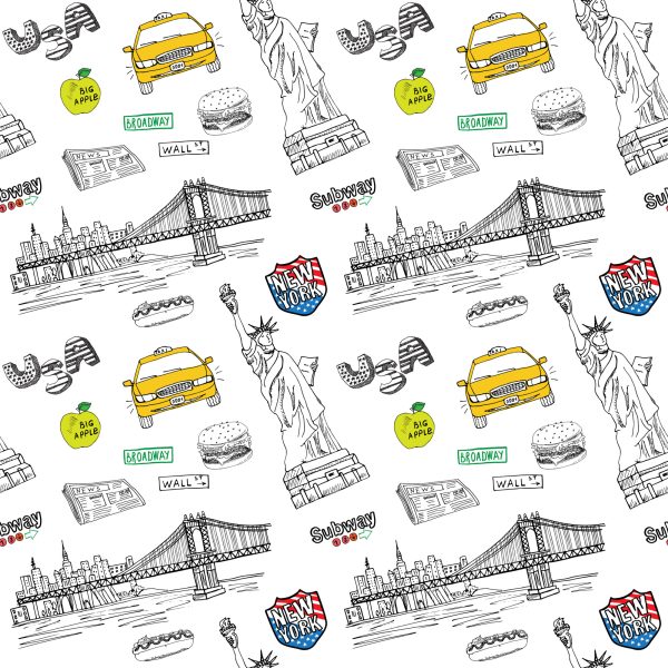 Behang New Yorkse Collage - Afbeelding 2