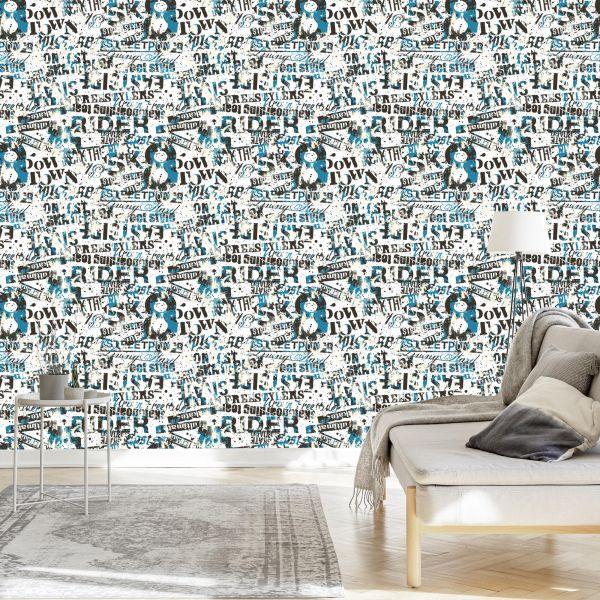Behang Stedelijke Graffiti - Afbeelding 3