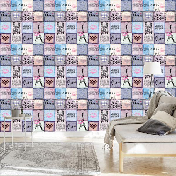 Behang Parijse Lappendeken - Afbeelding 3