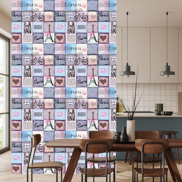 Behang Parijse Lappendeken - Afbeelding 4