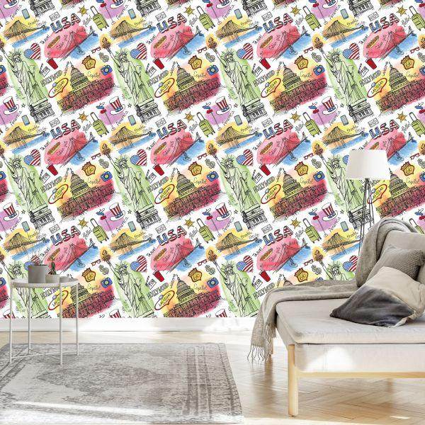 Behang Attracties In De Vs - Afbeelding 3