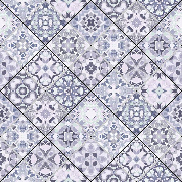 Behang Modieus Abstract Mozaïek - Afbeelding 2