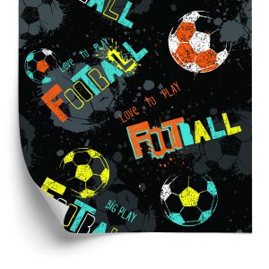 Behang Kleurrijke Voetbal