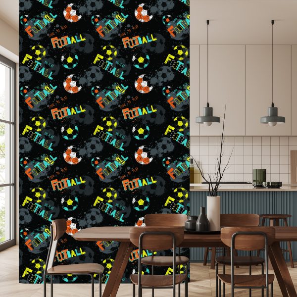 Behang Kleurrijke Voetbal - Afbeelding 4