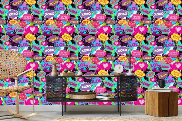 Behang Pop-Art-Chat - Afbeelding 5