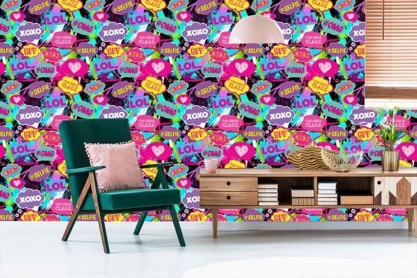 Behang Pop-Art-Chat - Afbeelding 6