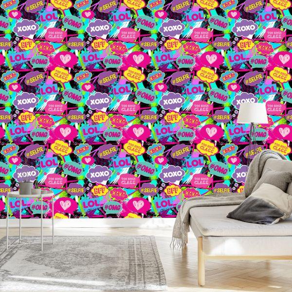 Behang Pop-Art-Chat - Afbeelding 3