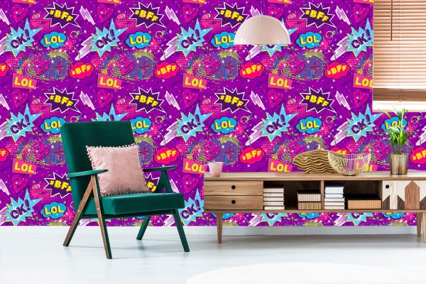 Behang Meisjesachtige Collage - Afbeelding 6