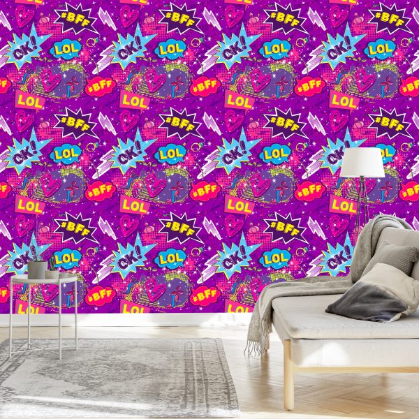Behang Meisjesachtige Collage - Afbeelding 3