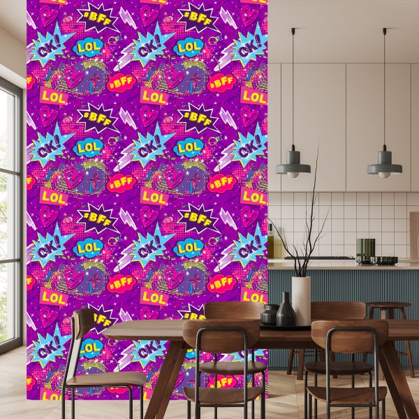 Behang Meisjesachtige Collage - Afbeelding 4