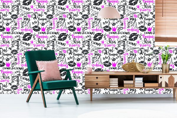 Behang Parijs Typografie - Afbeelding 6