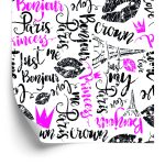 Behang Parijs Typografie