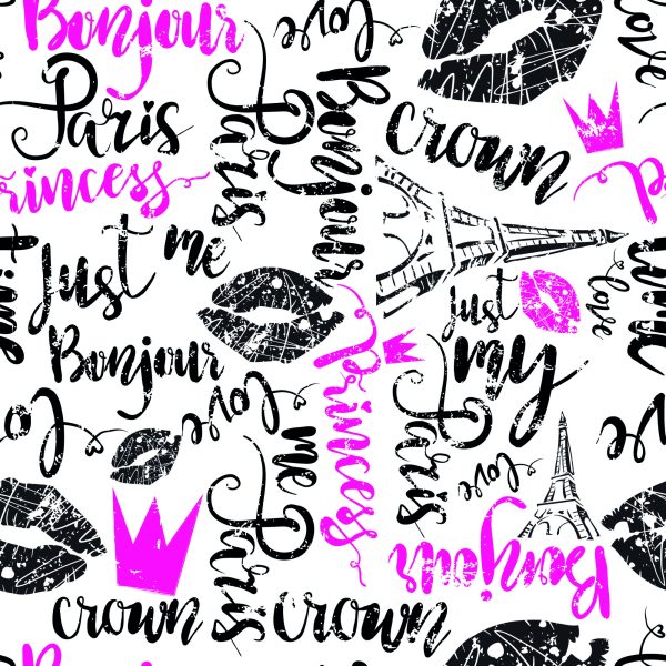 Behang Parijs Typografie - Afbeelding 2
