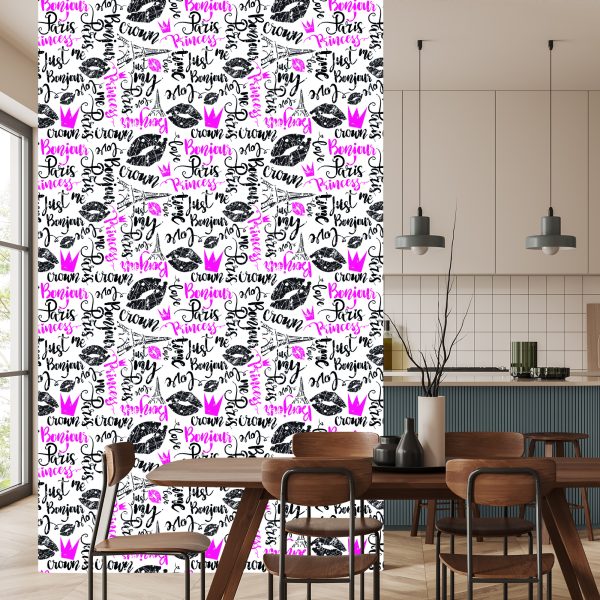 Behang Parijs Typografie - Afbeelding 4