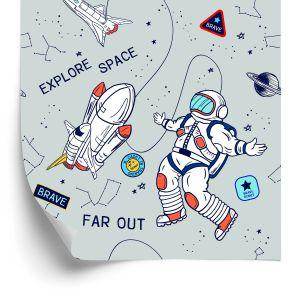Behang De Kosmische Wandeling Van Een Astronaut