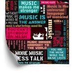 Behang Muzikale Typografie