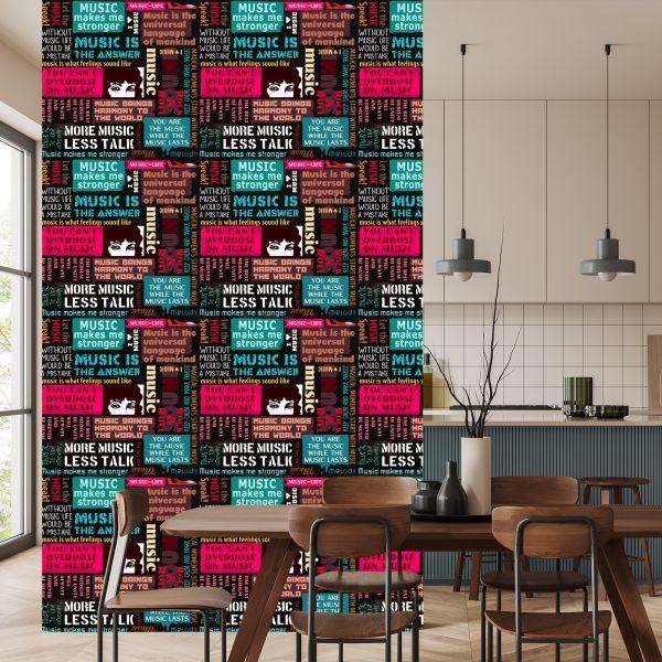 Behang Muzikale Typografie - Afbeelding 4