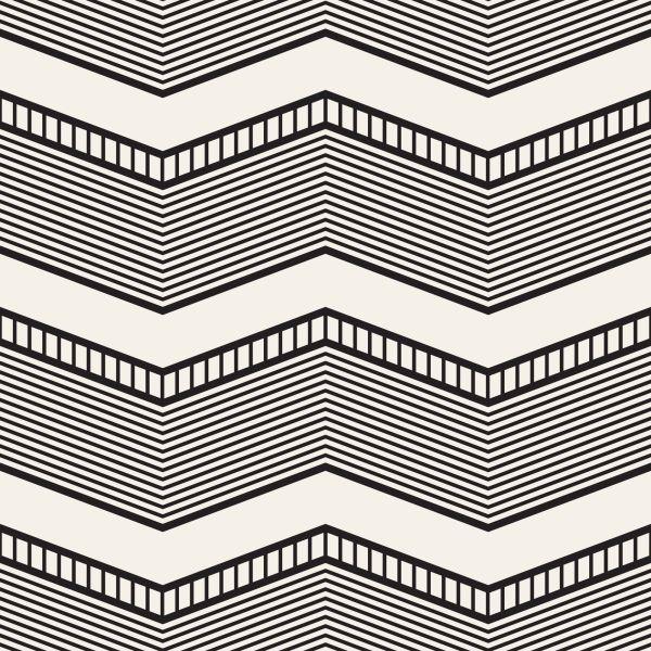 Behang Geometrisch - Retro Zigzag - Afbeelding 2
