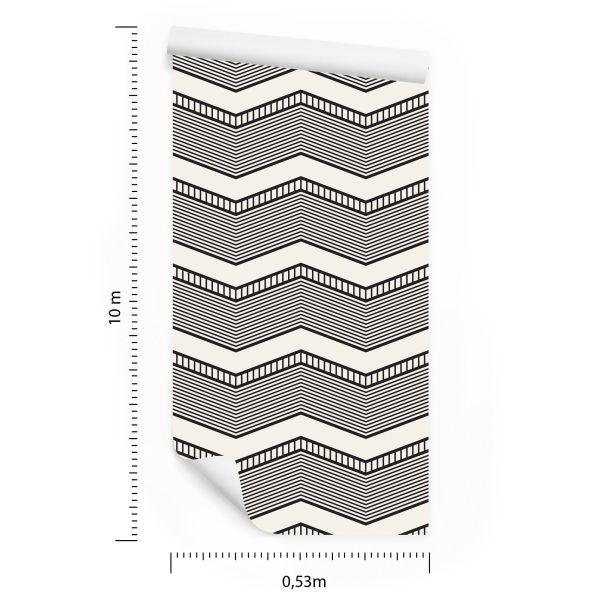 Behang Geometrisch - Retro Zigzag - Afbeelding 8