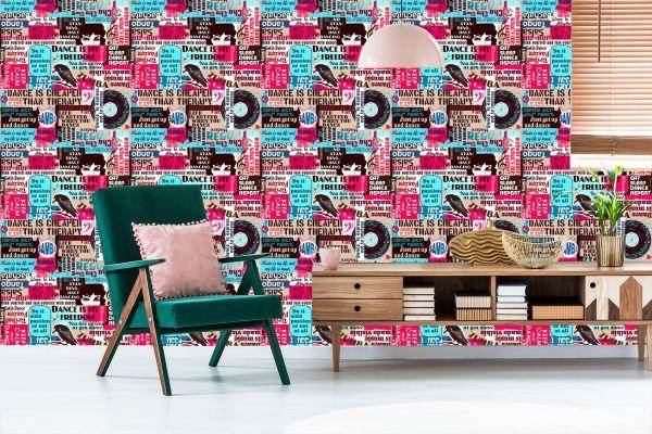 Behang Dans Typografie - Afbeelding 6