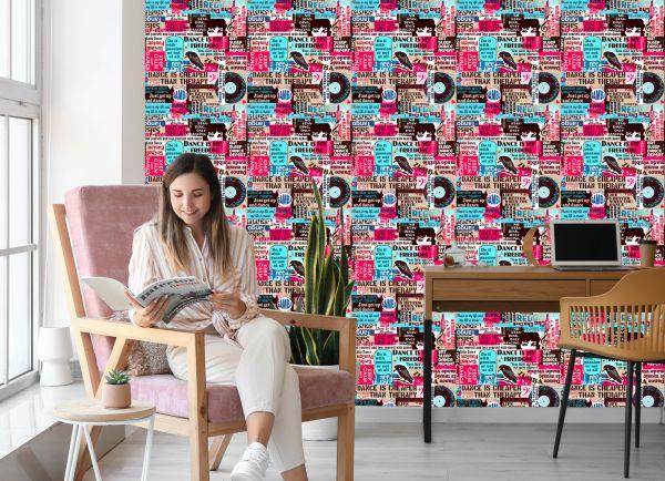 Behang Dans Typografie - Afbeelding 7
