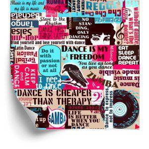 Behang Dans Typografie