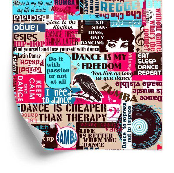 Behang Dans Typografie