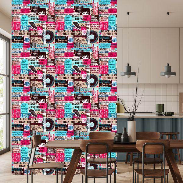 Behang Dans Typografie - Afbeelding 4