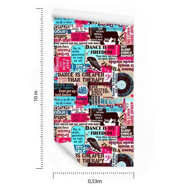 Behang Dans Typografie - Afbeelding 8