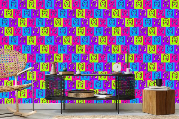 Behang Portretten In Pop-Artstijl - Afbeelding 5