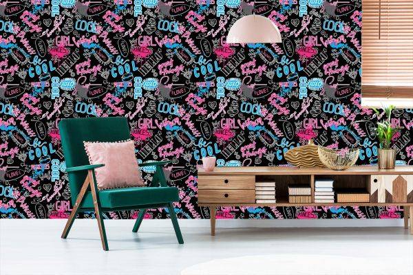 Behang Slogans Voor Meisjes - Afbeelding 6