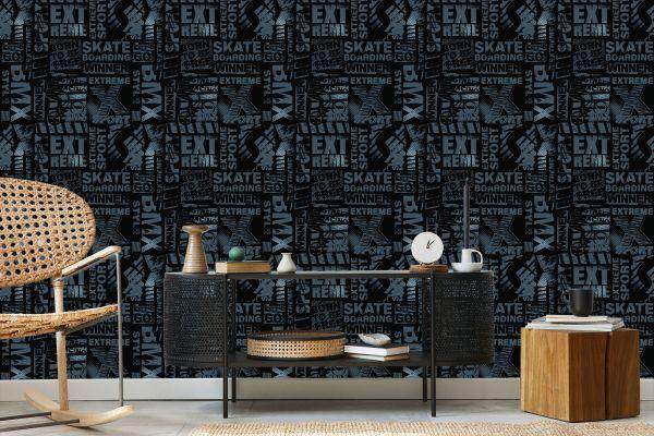 Behang Skater Typografie - Afbeelding 5