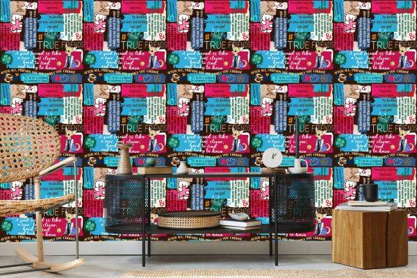 Behang Teddyberen Met Typografie - Afbeelding 5