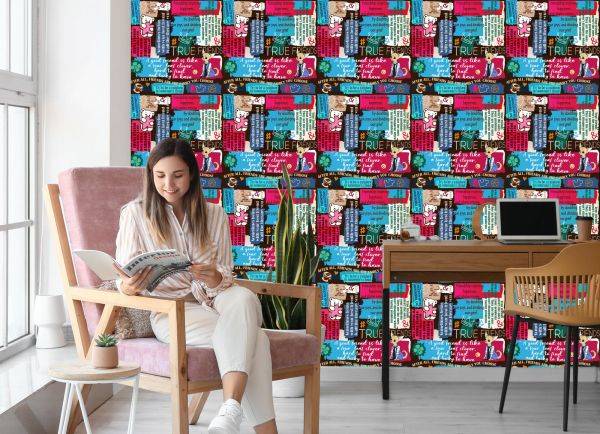 Behang Teddyberen Met Typografie - Afbeelding 7