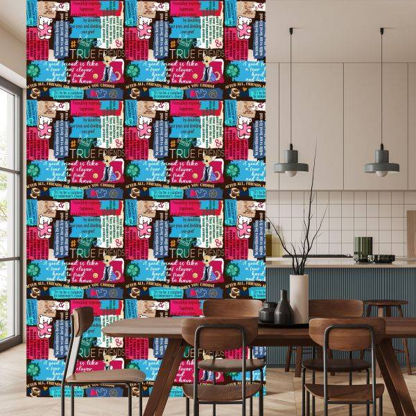 Behang Teddyberen Met Typografie - Afbeelding 4