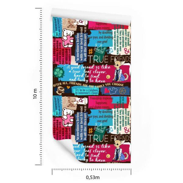 Behang Teddyberen Met Typografie - Afbeelding 8