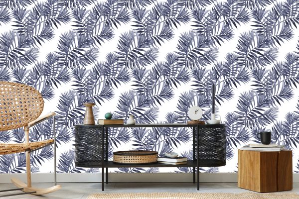 Behang Vintage Exotische Bladeren - Afbeelding 5