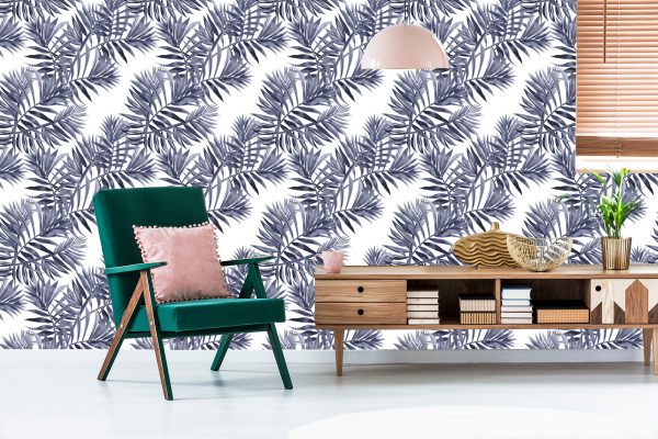 Behang Vintage Exotische Bladeren - Afbeelding 6