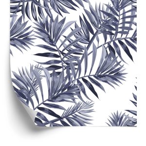 Behang Vintage Exotische Bladeren