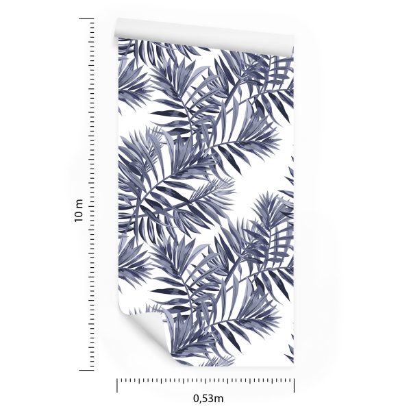 Behang Vintage Exotische Bladeren - Afbeelding 8